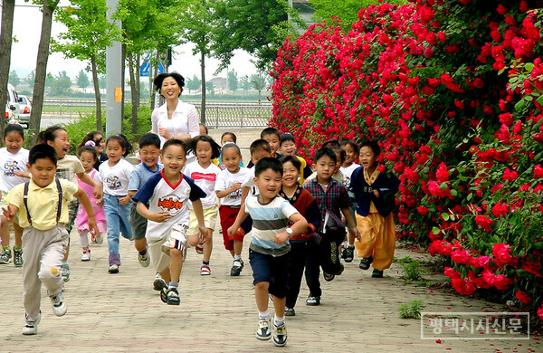 평택지역 초등학생들의 환한 모습